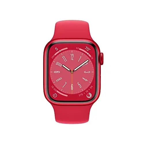 Apple Watch Series 8 [GPS + Cellular, 41mm] - (PRODUCT)Red Aluminum Case with Red Sport Band, M/L (Renewed) - 2