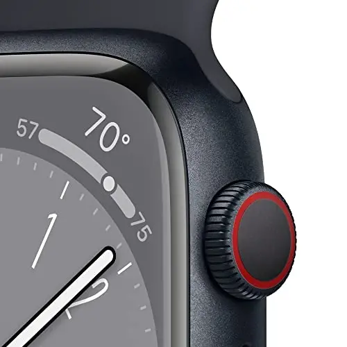 Apple Watch Series 8 (GPS + Cellular, 45MM) Midnight Aluminum Case with Midnight Sport Band - S/M (Renewed) - 3