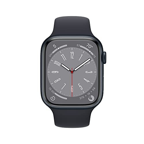 Apple Watch Series 8 [GPS + Cellular, 45mm] - Midnight Aluminum Case with Midnight Sport Band, M/L (Qayta tiklangan) - 2