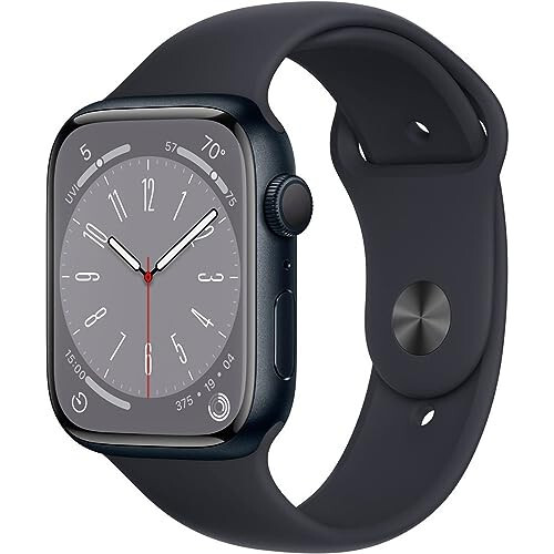 Apple Watch Series 8 [GPS + Cellular, 45mm] - Midnight Aluminum Case with Midnight Sport Band, M/L (Renewed) - 12