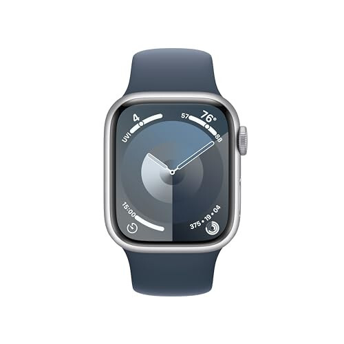 Apple Watch Series 9 [GPS 41mm] Gümüş Alüminyum Kasa ve Fırtına Mavisi Spor Bant S/M ile Akıllı Saat. Fitness Takibi, EKG Uygulamaları, Her Zaman Açık Retina Ekran, Suya Dayanıklı - 2