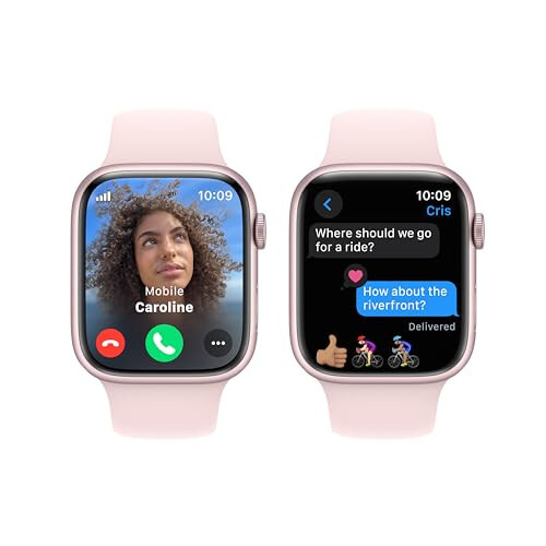 Apple Watch Series 9 (GPS + LTE) 45MM Розовый алюминиевый корпус Светло-розовый спортивный ремешок (Восстановленный) - 4