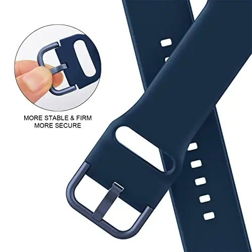 Apple Watch tasmalariga mos Sport Band 49mm 46mm 45mm 44mm 42mm 41mm 40mm 38mm, iWatch Series 11 10 9 8 7 6 5 4 3 2 1 SE Ultra ayollar erkaklar uchun klassik qisqichli yumshoq silikon almashtirish tasmasi - 4