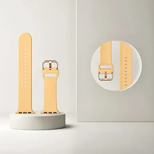 Apple Watch tasmalariga mos sport tasmasi 49mm 46mm 45mm 44mm 42mm 41mm 40mm 38mm, iWatch Series 11 10 9 8 7 6 5 4 3 2 1 SE Ultra ayollar erkaklar uchun klassik qisqichli yumshoq silikon almashtirish tasmasi - 3