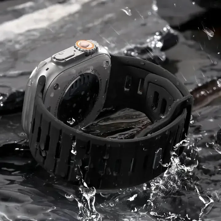 Apple Watch Ultra 2 3/Ultra Band bilan mos keladigan Odbeai Sport Band, erkaklar uchun Apple Watch tasmalari 49mm 46mm 45mm 44mm 42mm bilan mos keladi, iWatch tasmalari uchun suv o'tkazmaydigan silikon tasma barcha Series SE 11 10 9-1 - 4