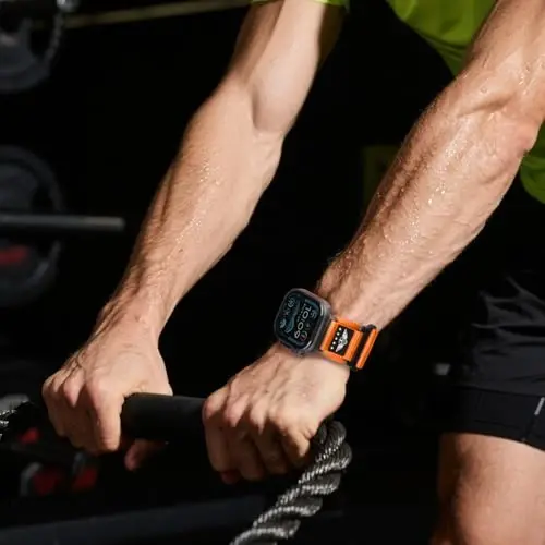 Apple Watch Ultra 2 49mm 46mm 45mm 44mm 42mm(S3/2/1) Erkekler için Dayanıklı Naylon Kordonlar, iWatch Ultra 3/2/1 Seri 11 10 9 8 7 6 5 4 3 SE3/2/1 için ABD Bayraklı Nefes Alabilen Spor Kayış - 3