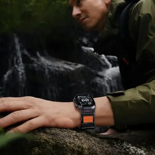 Apple Watch Ultra 2 Erkek Kordonu için Sağlam Naylon Bant 49mm 46mm 45mm 44mm 42mm, Nefes Alabilen Yıldız-Çizgili Bayrak Bileklik iWatch Kordonları Ultra Serisi 10 9 8 7 6 5 4 3 SE/Ultra2 için Atletik Antrenman Kayışı 