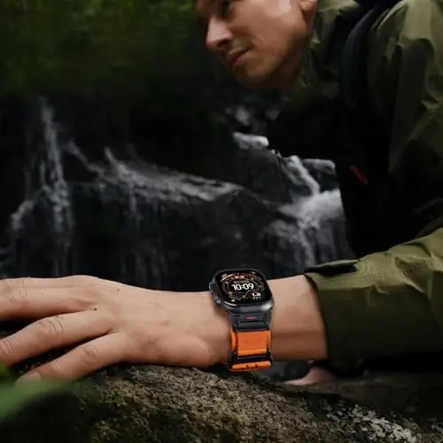 Apple Watch Ultra 2 Erkek Kordonu için Sağlam Naylon Bant 49mm 46mm 45mm 44mm 42mm, Nefes Alabilen Yıldızlar ve Çizgiler Bayraklı Bileklik iWatch Kordonları Ultra Serisi 10 9 8 7 6 5 4 3 SE/Ultra2 için Atletik Kayış 