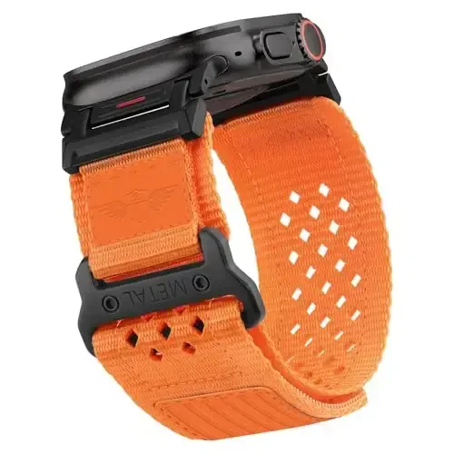 Apple Watch Ultra 2 uchun erkaklar uchun mustahkam neylon tasma 49mm 46mm 45mm 44mm 42mm, nafas oladigan yulduzlar-chiziqlar bayroqli bilaguzuk iWatch Bands Ultra Series 10 9 8 7 6 5 4 3 SE/Ultra2 uchun mashg'ulot sport tasmasi - 1