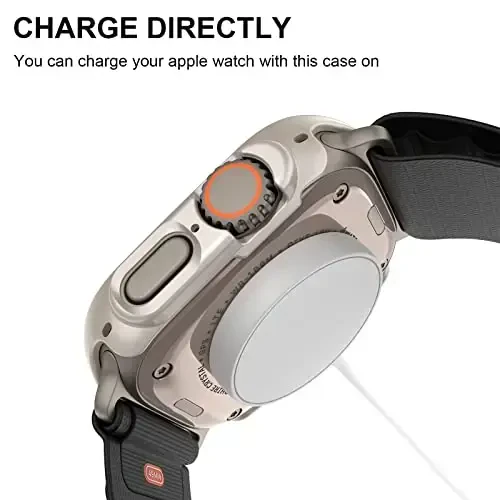 6 Pack Case for Apple Watch Ultra 3 Ultra 2 Ultra 49mm with Tempered Glass Screen Protector, Rontion Full Coverage Scratch Resistant Hard PC Protective Bumper Cover for Apple Watch Ultra Series Accessories - 5