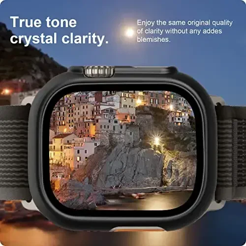 Apple Watch Ultra 49mm uchun закалённое стекло ekran himoyachisi bilan 14 dona quti, Apple Watch Ultra 49mm aksessuarlari uchun to'liq qamrovli qattiq kompyuter himoya qopqog'i HD ultra yupqa bamper - 3