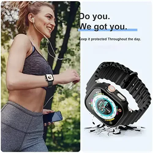 Apple Watch Ultra 49mm uchun закалённое стекло ekran himoyachisi bilan 14 dona quti, Apple Watch Ultra 49mm aksessuarlari uchun to'liq qamrovli qattiq kompyuter himoya qopqog'i HD ultra yupqa bamper - 6