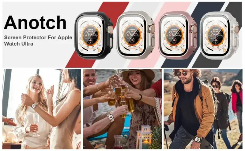 Apple Watch Ultra 49mm uchun закалённое стекло ekran himoyachisi bilan 14 dona quti, Apple Watch Ultra 49mm aksessuarlari uchun to'liq qamrovli qattiq kompyuter himoya qopqog'i HD ultra yupqa bamper - 7