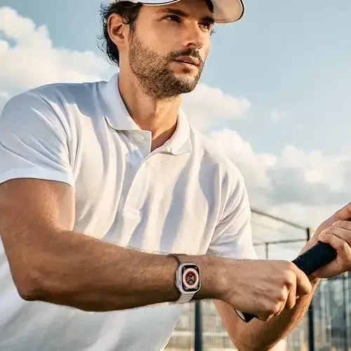 Apple Watch Ultra/2, 49mm, 45mm, 46mm, 44mm, 42mm, 41mm, 40mm, 38mm uchun magnit sport bilaguzuği. Erkaklar/Ayollar uchun Apple Watch bilaguzuklari. Silikon bog'lovchi halqa bilak tasmasi. iWatch Series 10, 9, 8, 7, 6, 5, 4, 3, SE 2. - 6