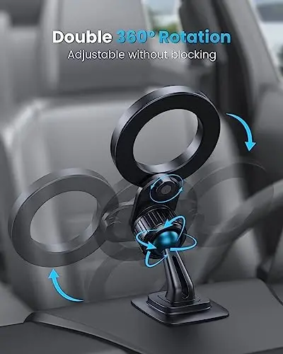 APPS2Car 2-Pack Compatible for Magsafe Phone Holder for Car - Designed for iPhone 17/16/15/14/13/12 Official Magsafe Case - 4