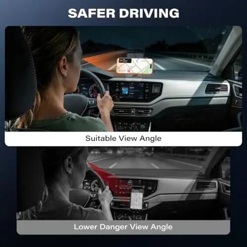 APPS2Car 2 Pack for Magsafe Car Mount, Dashboard Magnetic Car Phone Holder | Powerful Magnetic Hold, Includes metal rings for non-MagSafe phones, One-Hand Operation, 3M VHB Adhesive, 360° Rotation - 4
