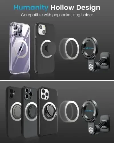 APPS2Car 2-Pack Magsafe telefon ushlagichi avtomobil uchun mos - iPhone 17/16/15/14/13/12 Official Magsafe Case uchun mo'ljallangan - 5
