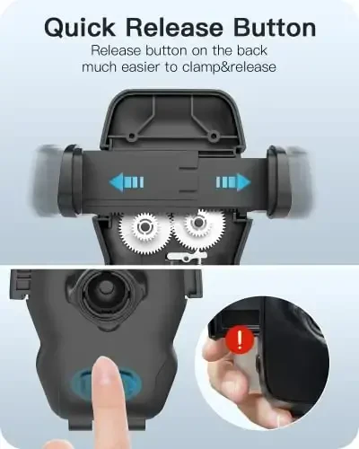 APPS2Car Car Phone Holder Mount Gooseneck Dashboard Windshield Suction Cup Phone Mount Anti-Shake Stabilizer Phone Car Cradle Compatible with All Cellphones & Thick Phone Case-H3S Carbon Fiber Style - 3