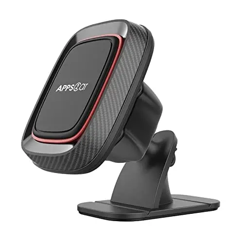 APPS2Car avtomobil uchun magnitli telefon ushlagichi, asboblar paneli uchun magnitli avtomobil ushlagichi, 360° aylanadigan magnitli telefon ushlagichi kuchli VHB yopishtiruvchi bilan, barcha mobil telefonlar uchun - 5