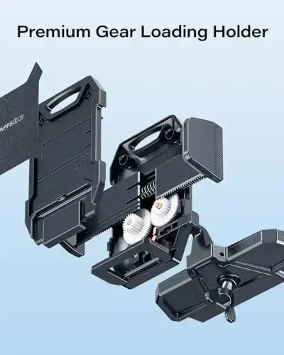 APPS2Car Bir qo'l bilan ishlaydigan dizaynli, qo'llarsiz avtomobil telefon ushlagichi universal tarzda barcha iPhone va Android telefonlari bilan mos keladigan, smartfon mobil telefonlari uchun mo'ljallangan mustahkam CD uyasi telefon o'rnatgichi (sun'iy teri) - 6