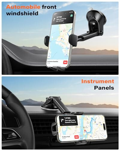 APPS2Car Car Phone Holder Mount, Dashboard/Windshield/Cell Phone Holder for Car, Compatible with iPhone, Samsung, All Cellphone,Black - 3