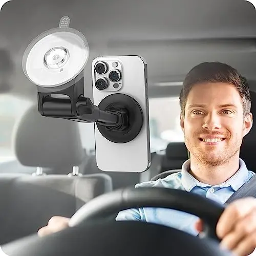 APPS2Car Compatible for MagSafe Car Mount - Designed for iPhone 17/16/15/14/13/12 MagSafe Case - 5