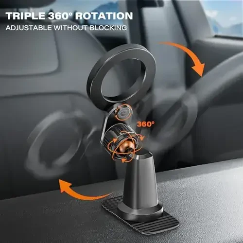 APPS2Car Compatible for Magsafe Phone Holder for Car - Designed for iPhone 17/16/15/14/13/12 Official Magsafe Case - 4