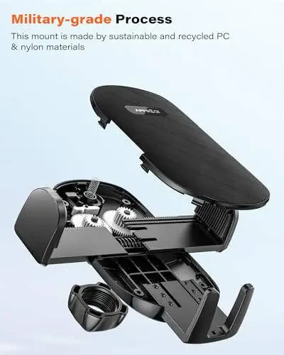 APPS2Car Держатель для телефона в автомобиле, крепление на приборную панель/лобовое стекло/держатель для мобильного телефона, совместим с iPhone, Samsung, всеми мобильными телефонами, черный - 5