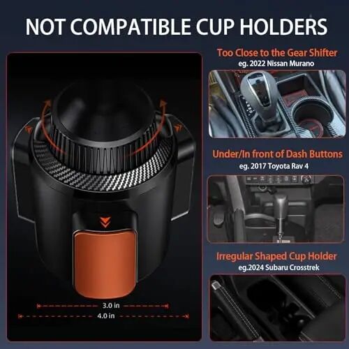 APPS2Car Magnetic Cup Holder Phone Holder -Designed for iPhone MagSafe Case - [Not Charging] (Gray-MagSafe) - 4