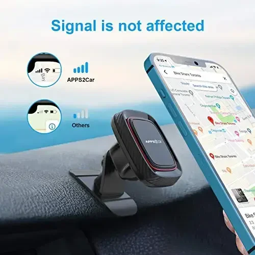 APPS2Car Magnetic Phone Holder for Car, Dashboard Magnetic Car Mount, 360° Rotation Magnet Phone Mount with Strong VHB Adhesive, for All Cell Phones - 4