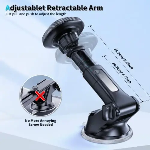 APPS2Car MagSafe avtomobil o‘rnatgichi uchun, magnit telefon ushlagichi, asboblar paneli oynasi iPhone avtomobil ushlagichi iPhone 15 14 13 12 Pro Plus Max Mini MagSafe o‘rnatgichi bilan mos keladi, 17 ta kuchli magnit, yashil - 5