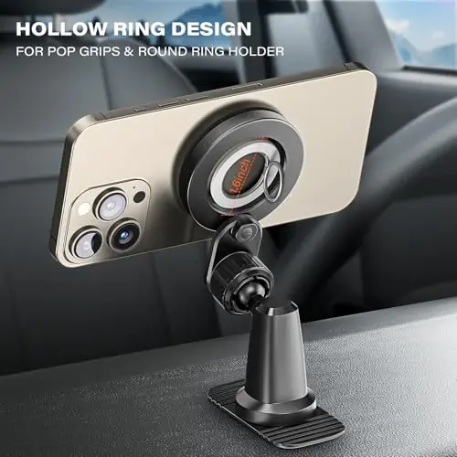 APPS2Car Magsafe telefon ushlagichi uchun mos keladi - iPhone 17/16/15/14/13/12 rasmiy Magsafe g'ilofi uchun mo'ljallangan - 5