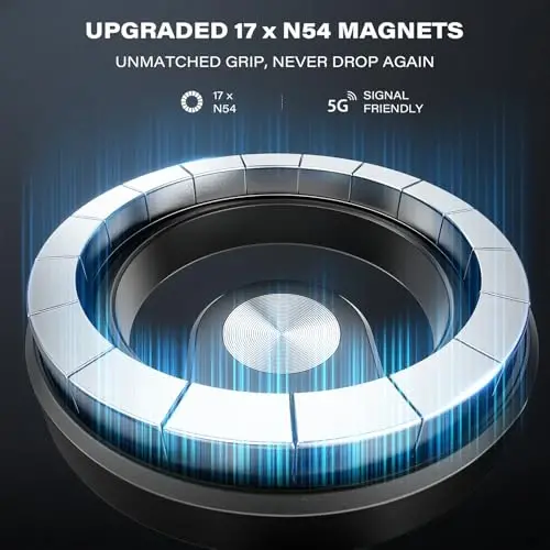 APPS2Car Magsafe Uyumlu Araç İçi Telefon Tutucu - iPhone 17/16/15/14/13/12 Resmi Magsafe Kılıfı için Tasarlandı - 2