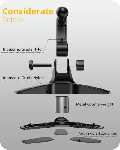 APPS2Car Cell Phone Stand for Desk Adjustable Desktop Phone Stand Thick Case Friendly Cellphone Holder Desk Heavy Duty Phone Cradle for Video Recording Office Home Compatible with 4.7-6.8” Smartphone - 4