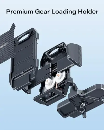 APPS2Car Sturdy CD Slot Phone Mount with One Hand Operation Design, Hands-Free Car Phone Holder Universally Compatible with All iPhone & Android Cell Phones, for Smartphone Mobile (Carbon Fiber) - 6