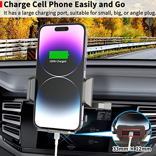 APPS2Car Sturdy CD Slot Phone Mount with One Hand Operation Design, Hands-Free Car Phone Holder Universally Compatible with All iPhone & Android Cell Phones, for Smartphone Mobile - 4