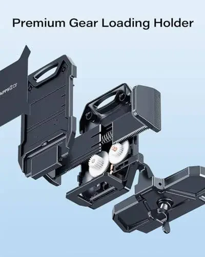 APPS2Car Sturdy CD Slot Phone Mount with One Hand Operation Design, Hands-Free Car Phone Holder Universally Compatible with All iPhone & Android Cell Phones, for Smartphone Mobile - 6