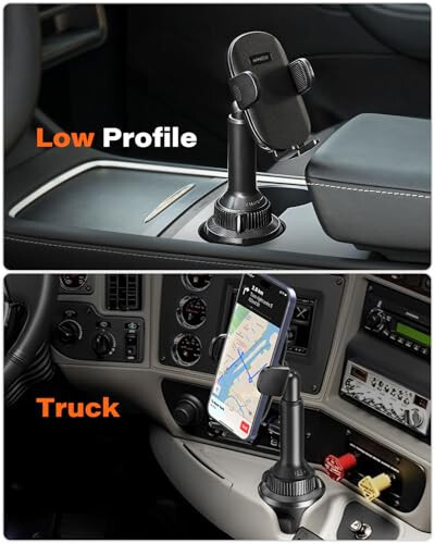 APPS2Car Universal Car Cup Phone Holder with Quick Extension Long Arm, Quick Swivel Height Adjustment 360 Degree Swivel for iPhone Samsung Google and All Smartphones - 5