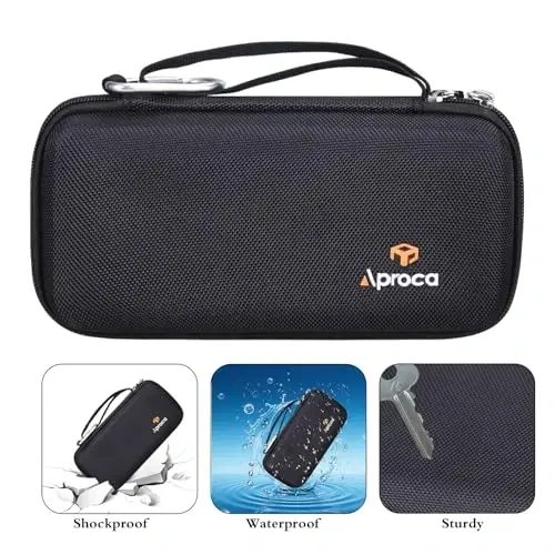 Aproca Case Compatible with Casio fx-9750GIII Standard Graphing Calculator, Portable Storage Bag for Accessories -All Black (Case Only) - 4
