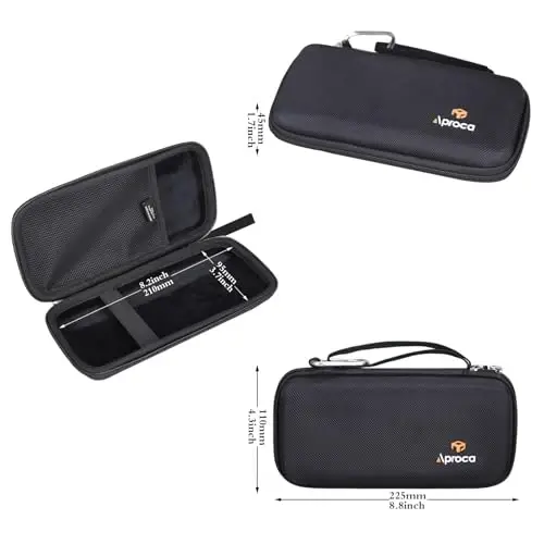 Aproca Case Compatible with Casio fx-9750GIII Standard Graphing Calculator, Portable Storage Bag for Accessories -All Black (Case Only) - 6