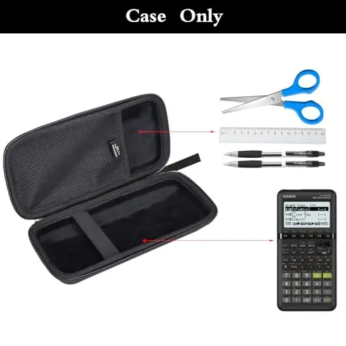 Aproca Case Compatible with Casio fx-9750GIII Standard Graphing Calculator, Portable Storage Bag for Accessories -All Black (Case Only) - APROCA (1)