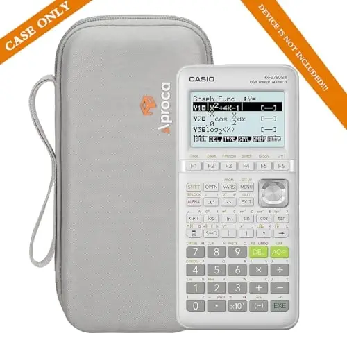 Aproca Grey Hard Storage Portable Case, for Casio fx-9750GIII, Standard Graphing Calculator (Case Only) - 4