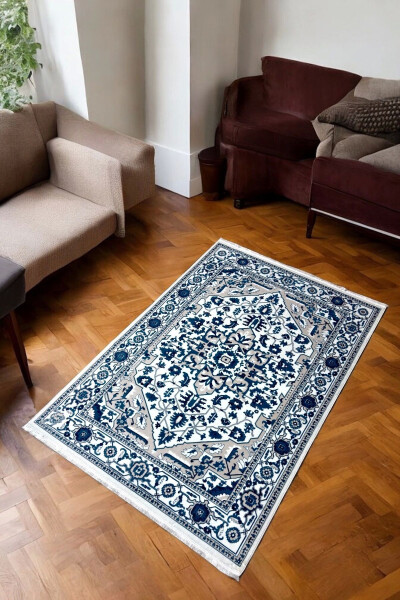 Aqua Sapphire Non-Slip Acrylic Machine Rug - BT-N-064 - 3