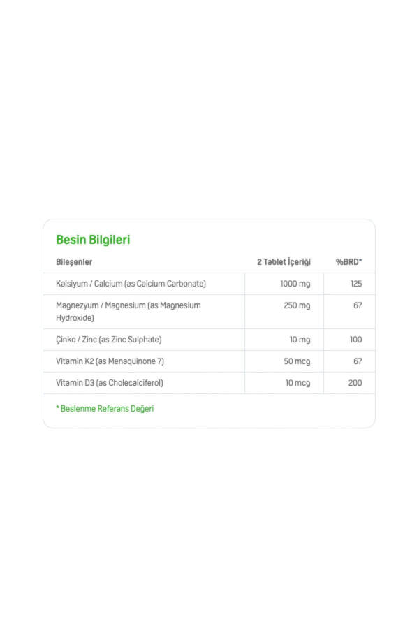 Aqua Vitamin Calcium Magnesium Zinc Plus 100 Tablets BİG352044 - 4