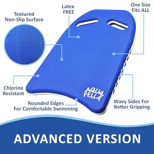 Aquapella Swimming Kickboard - One Size Fits All - A Great Training Aid for Children and Adults - 2