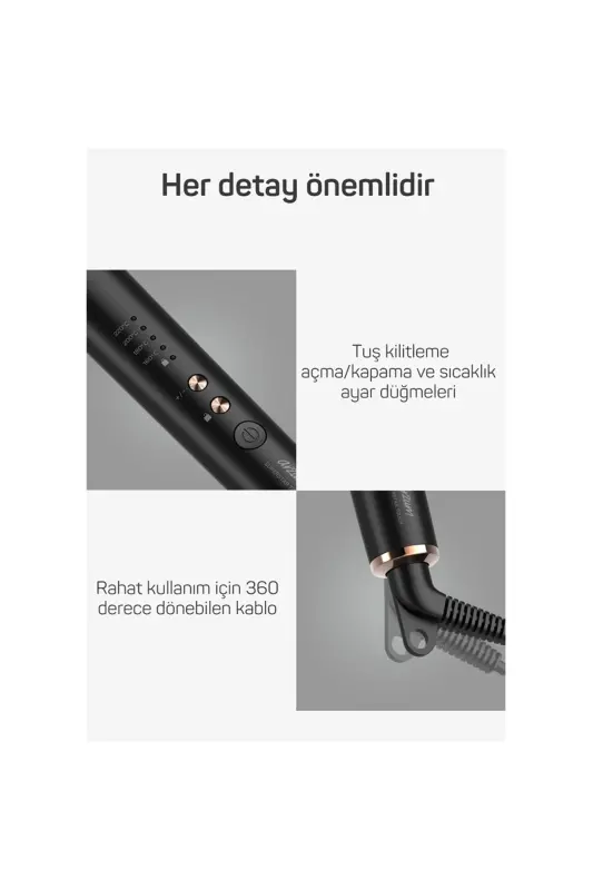 AR5068 Superstar Touch Hair Straightening Brush - Black - 8