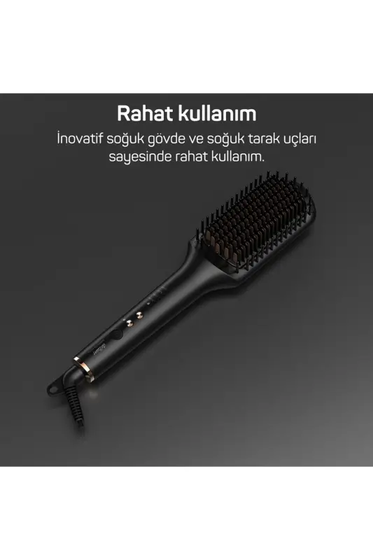 AR5068 Superstar Touch Hair Straightening Brush - Black - 9