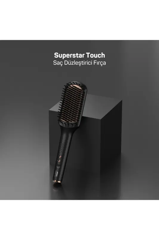 Superstar Touch Saç Düzleştirici Fırça Siyah - AR5068 - 2