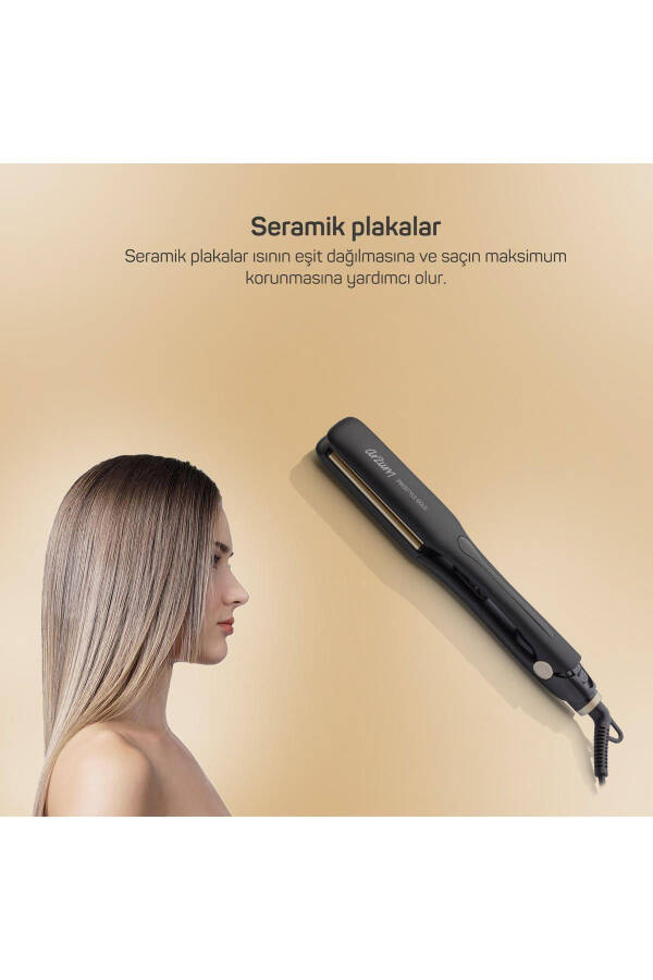 Ar5081 Prostyle Gold Wide Ceramic Plate Hair Straightener - 11