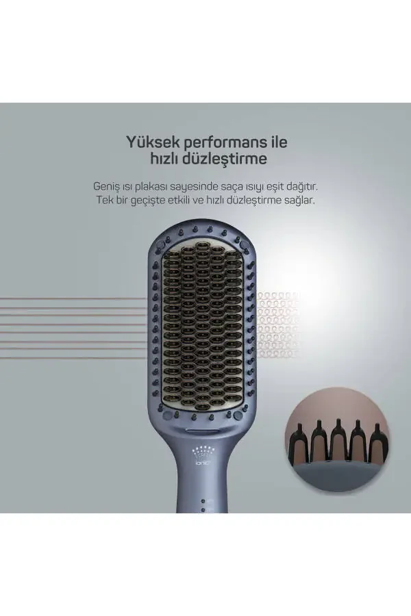 Superstar Pro Saç Düzleştirici Fırça 5 Sıcaklık Ayarı Okyanus - AR5082-O - 4